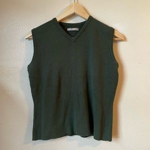 Olive green sweater vest